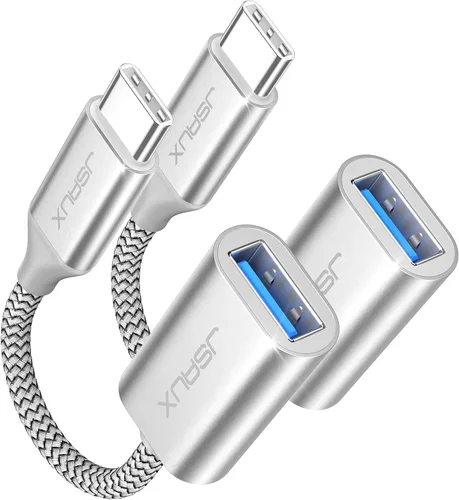 Miniatura 16 de JSAUX Adaptador USB C a USB 3.0 [2 unidades], USB C macho a USB hembra OTG adaptador compatible con MacBook Pro/Air, iPhone 17 Pro Max/iPhone Rojo