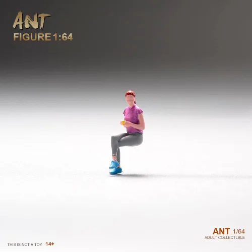 Miniatura 5 de Figura de miniatura de Sandy Beach a escala 1:64, modelo de figura de acción de personas pequeñas, modelo para colección (niña sentada)