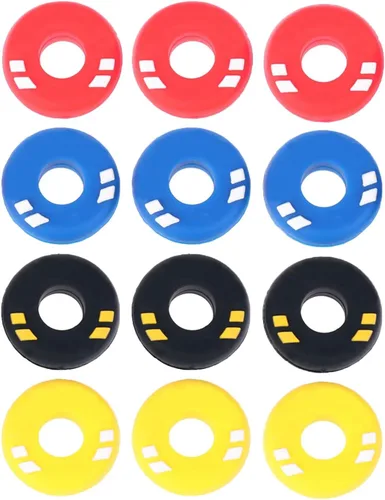 12 PCS Rubber Tire Shape Vibration Dampener,Tennis Racket Shock Absorber,Tennis Racket Vibration Dampeners,Antivibrador Raqueta De Tenis,Racquet