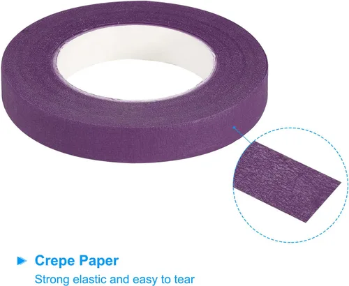 Miniatura 4 de PATIKIL Cintas florales de 30 yardas, 6 rollos de cinta de floristería, papel crepé, ramos de flores, cintas impermeables para envolver tallos