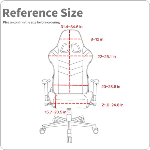 Miniatura 4 de Deisy Dee SIN Silla, SOLO Fundas para Sillas Gaming, Fundas Deslizables Gaming Fundas de Poliéster Elástico para Silla Gaming Reclinable de Carreras