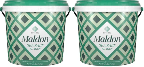 Miniatura 16 de Maldon Sal, hojuelas de sal marina, 20 oz (570 g), tina resellable – Kosher, natural y gourmet en forma de pirámide, perfecta para una amplia gama