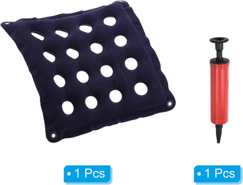 Miniatura 3 de PATIKIL Cojín de asiento inflable, almohadilla portátil para silla transpirable, cojín de asiento para sillas de ruedas, sillas de oficina