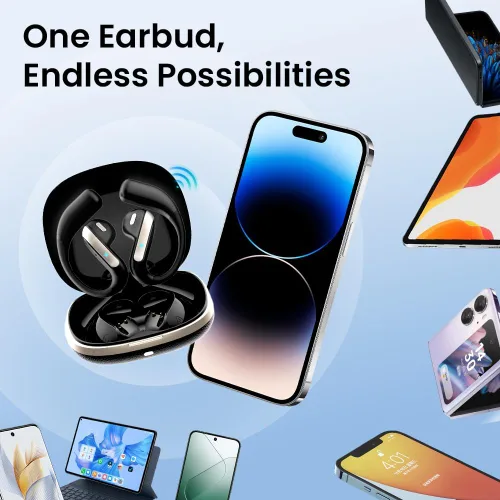 Miniatura 7 de Piluyaa Auriculares Bluetooth 5.3 de oreja abierta, auriculares inalámbricos deportivos con micrófono integrado con ganchos para los oídos