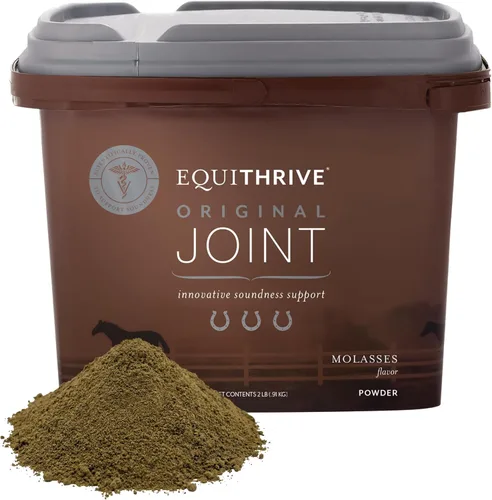Miniatura 9 de Equithrive Suplemento original para articulaciones en polvo con resveratrol y ácido hialurónico para caballos, cuidado equino, 8 libras