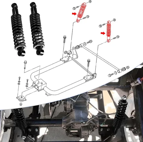 Miniatura 7 de iLSKW Amortiguador Trasero de Alta Resistencia para Carrito de Golf Yamaha con Resorte para Modelos de Gas y Eléctricos 1995 en adelante, G14, G16