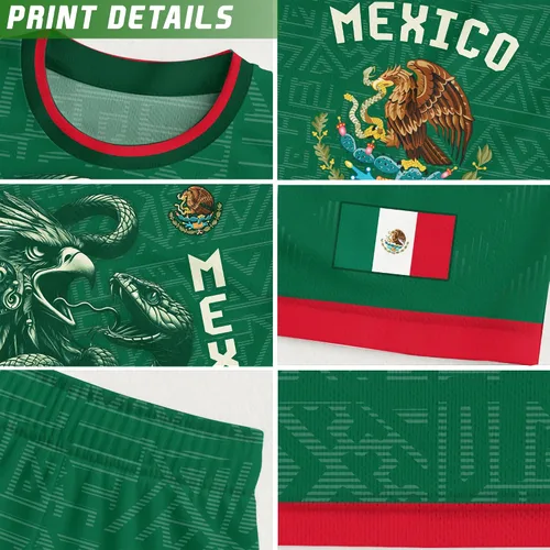 Miniatura 5 de Camiseta de Fútbol Juvenil de México, Camisetas de Fútbol Mexicanas para Niños, Camisetas de México para Niños, Camiseta de Fútbol Mexicana