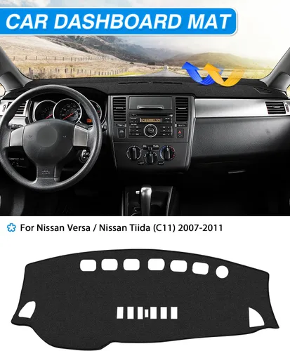 Miniatura 3 de Cartist Ajuste personalizado para C11 2007 2008 2009 2010 2011 Funda para salpicadero de Nissan Versa Tiida, alfombrilla antideslizante, protector