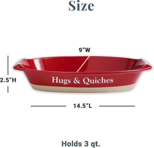 Miniatura 5 de Let's Make Memories Plato para hornear personalizado – Cazuela rectangular para hornear – Plato de horno de gres Kickasserole – Día de la Madre