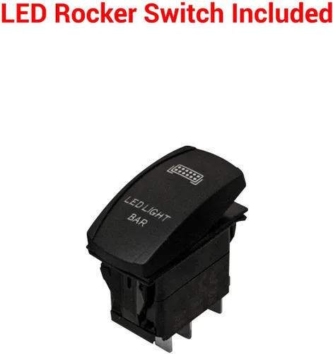 Miniatura 8 de SuperATV Barra de luz combinada LED de 12 pulgadas para KRX/Ace/Rhino/Viking/Wolverine/YXZ, incluye interruptor basculante y arnés de cableado, kit