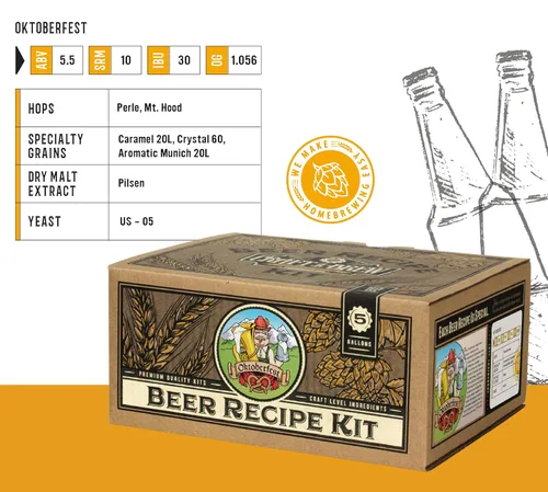 Miniatura 4 de Craft a Brew - Kit de recetas de cerveza - Oktoberfest Ale - Recarga de ingredientes de elaboración casera - Suministros para hacer cerveza