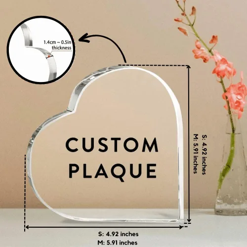 Miniatura 5 de GOSSBY Placa transparente personalizada (madre y 3 hijas) Madre e hijas, placa de acrílico con forma de corazón con nombre personalizado, mamá Madre