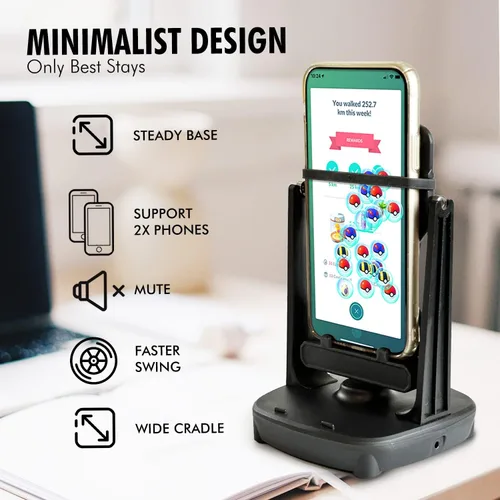 Miniatura 2 de Columpio para teléfono, balancín de teléfono, compatible con Pokemon Go Walker, accesorios para podómetro de teléfono celular