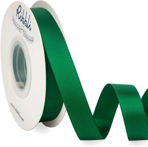 Miniatura 85 de Ribbli - Cinta de satén de doble cara dorada, 1 pulgada x 25 yardas, uso para ramo de lazos, envoltura de regalos, decoración de boda Dorado