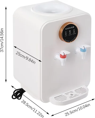 Miniatura 6 de Dispensador de agua caliente/fría para encimera Premium, carga superior, color blanco