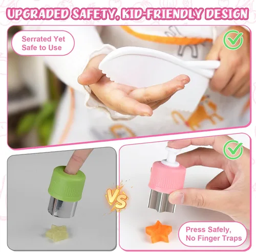 Miniatura 7 de Juego de Cuchillos para Niños para Cocina Real: Juego de Cocina para Niños de 48 Piezas, Juegos de Cocina para Niños Reales con Delantal y Canasta
