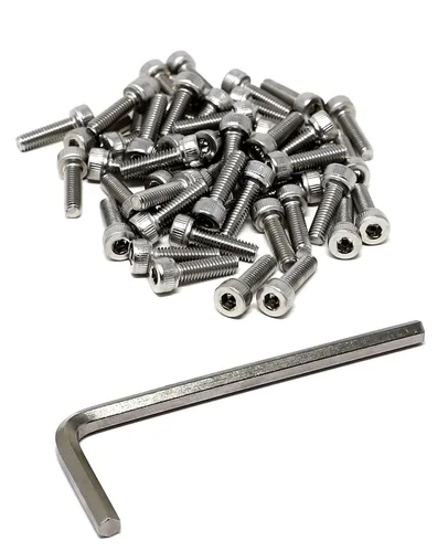 Miniatura 256 de iexcell 25 piezas M4 x 60/65/70/75/3.150 in paso de rosca 0.028 in acero inoxidable 304 cabeza hexagonal Tornillos Tornillos surtido Kit