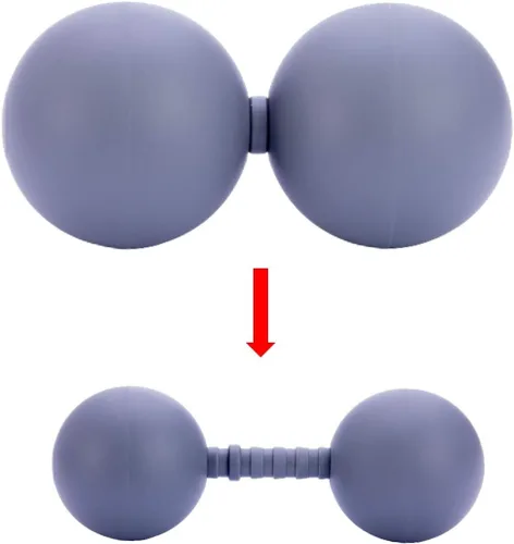 Rodillo de bola de masaje de maní ajustable, doble bola de lacrosse punto de acupuntura de liberación miofascial nudo muscular, relajador, punto de