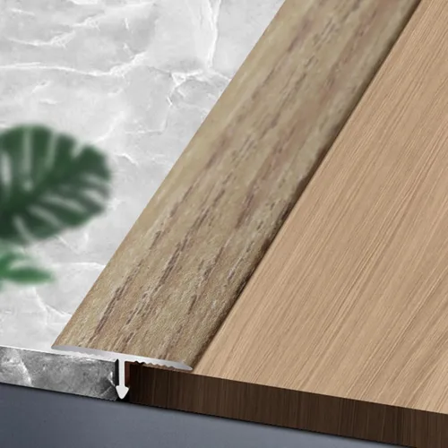 Miniatura 26 de Tiras de transición de moldeo en T de grano de madera, tiras de cubierta de umbral de aleación de aluminio, decoración de borde de alfombra a LVT
