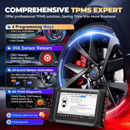 Miniatura 4 de Autel MaxiCheck MX808S-TS, 2023 US Ver of MaxiCOM MK808S-TS MK808Z-TS, Android 11 TPMS Programación Relearn Activate Tool, Bidireccional