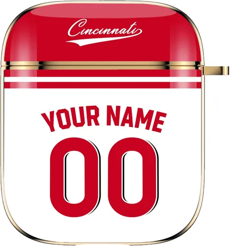 Miniatura 5 de Funda de béisbol personalizada con nombre y número para Apple AirPods de 2ª y 1ª generación, Arizona personalizada para fanáticos de los deportes