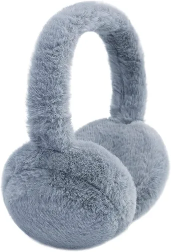 NASULAR Orejeras de invierno para niños, orejeras cálidas para niñas, lindos calentadores de orejas peludos para niños, fundas plegables para las
