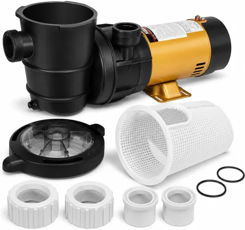 Miniatura 7 de XtremepowerUS Bomba de piscina de 1/2 HP para piscinas elevadas, autocebante, bomba de alto flujo para piscina, spa y estanque, entrada/salida