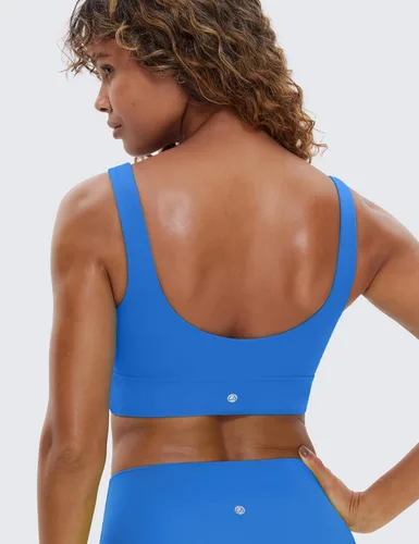 Miniatura 56 de CRZ YOGA Butterluxe - Brasier deportivo con espalda en U para mujer, cuello redondo, acolchado, de bajo impacto, para yoga, entrenamiento