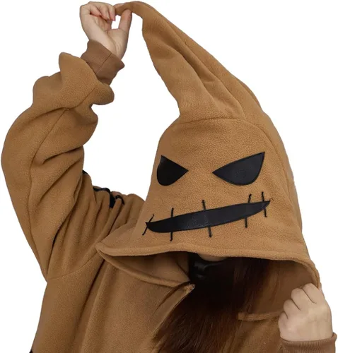 Miniatura 7 de Oogie Boogie - Disfraz unisex de pijama de Navidad para cosplay Marrón claro