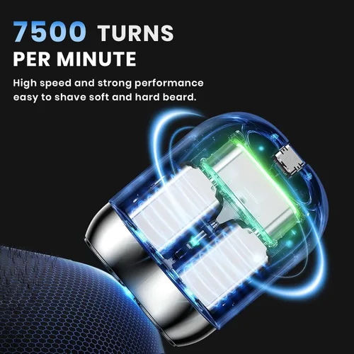 Miniatura 4 de Mini afeitadora eléctrica de doble cabezal, 2025 nueva afeitadora de doble cabeza, afeitadora eléctrica de bolsillo, afeitadora portátil de doble