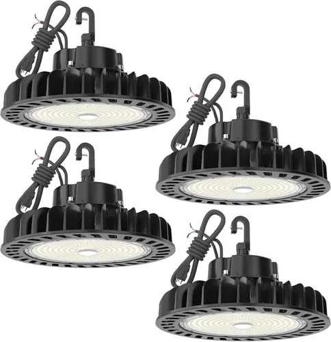 Miniatura 16 de HYPERLITE Luces LED High Bay de 100 W, 14,500 lm (145 lm/w) 5000 K, 1-10 V, regulable, cable de 5' con enchufe de 110 V, gancho de EE. UU., listado