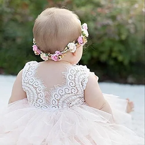 Miniatura 3 de Topmaker Vestido de niña de flores sin espalda acampanado de encaje