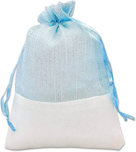Miniatura 19 de TheDisplayGuys For Your Modern Living Paquete de 24 bolsas de regalo de lino y organza negra con cordones (XS 3 x 4), recuerdos de fiesta, muestras