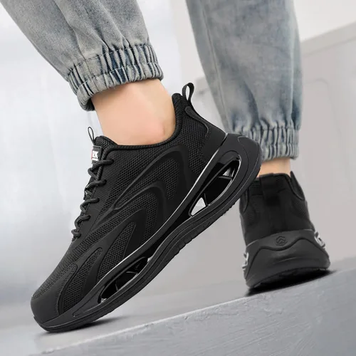 Miniatura 2 de LARNMERN Zapatillas de deporte con punta de acero para hombre, zapatos de seguridad de trabajo, zapatos ligeros Infinity PRO Series