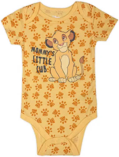Miniatura 12 de Disney Mickey Mouse, Lion King y Winnie the Pooh Baby Boys Paquete de 5 mamelucos para recién nacidos y bebés