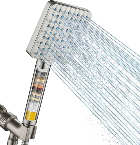 Miniatura 12 de Cobbe Cabezal de ducha con filtro de mano, cabezal de ducha de alta presión de 7 modos con filtros para agua dura, elimina el cloro, reduce la 3.