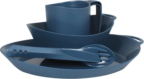 Miniatura 8 de Lifeventure Juego de vajilla Ellipse de plástico de 4 piezas: cuchillo/tenedor/cuchara, plato, tazón, taza para camping, viajes y exteriores Grafito