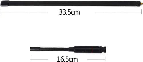 Miniatura 3 de TWAYRDIO Antena táctica CS 144/430MHz 2M/70CM 18.7 pulgadas plegable BNC antena para ICOM IC-A14 IC-V8 Vertex HX300 HX320 Kenwood TK100 TK200 Radio
