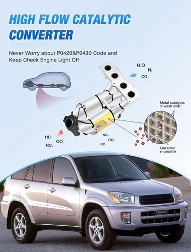 Miniatura 7 de Nilight Convertidor Catalítico para Toyota RAV4 2.0L 2001 2002 2003 (Estándar EPA)