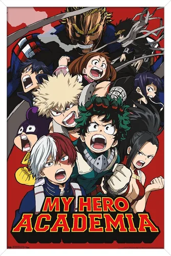 Miniatura 11 de My Hero Academia - Póster de pared Key Art 2, 22.37 x 34.00 pulgadas, paquete de póster y montaje