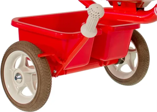 Miniatura 5 de Italtrike Triciclo de pasajero con asa de empuje y cesta para niños pequeños y niños, ingeniería superior, fuerte y duradero, fácil de montar