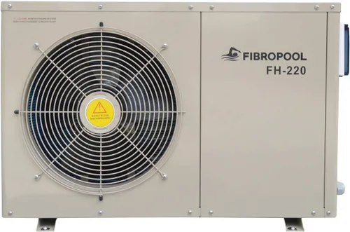 FibroPool Bomba de calor para piscina FH220 20000 BTU - 240V eléctrica - Sobre el suelo y en tierra hasta 5000 galones - 4.85 COP - Controlador