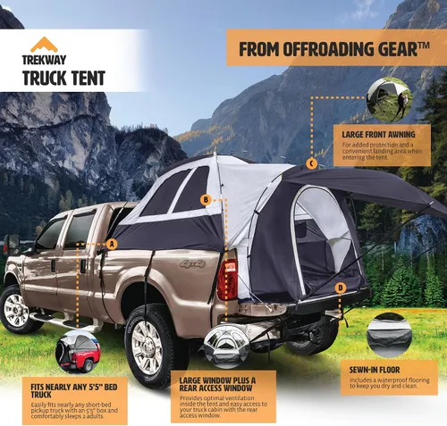 Miniatura 2 de Offroading - Tienda de campaña para caja de camioneta, longitud de 6.5 pies de caja