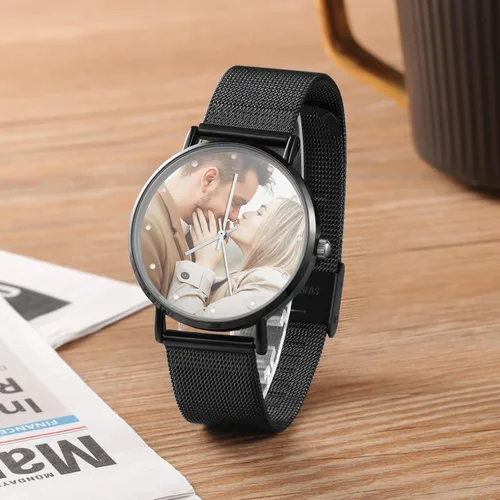 Miniatura 7 de JewelOra Reloj de fotos personalizado para mujeres y hombres reloj personalizado con imagen grabada relojes de pulsera de acero inoxidable regalos