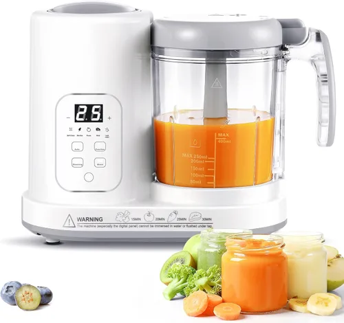 Miniatura 9 de AMZBABYCHEF Fabricante de Alimentos para Bebés, Procesador de Alimentos para Bebés y Vaporizador 4 en 1, Mezclador de Puré, Fabricante de Puré