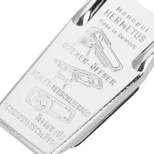 Miniatura 5 de Westmark Alemania Hermetus Abridor de botellas de cerveza con resellador 3 en 1 de acero