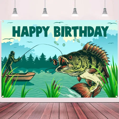 Cartel de fondo con boca de pez de hombre de pesca, diseño de amor ido a la pesca, decoración de pescador para jubilación, baby shower, fiesta,