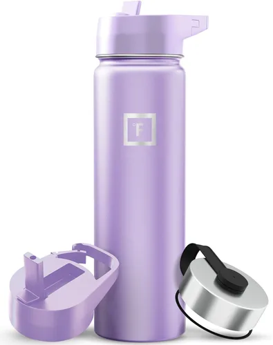 Miniatura 32 de IRON °FLASK Frasco de hidratación para acampar y senderismo con pajilla, botella de agua deportiva de acero inoxidable con aislamiento de boca