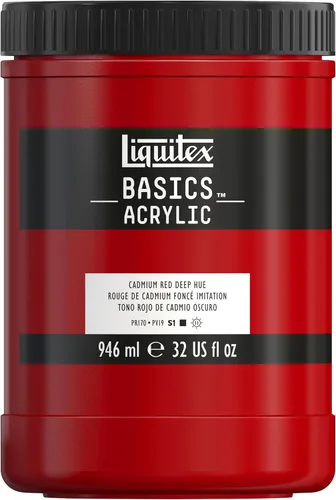 Miniatura 43 de Liquitex BASICS Pintura Acrílica, Botella de 400ml (13.5 oz), Blanco Titanio Titanio Blanco