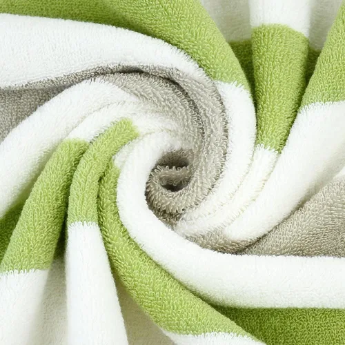Miniatura 2 de Jacquotha Paquete de 2 toallas de ducha a rayas, toallas de baño superabsorbentes de secado rápido para uso diario, juego de toallas de baño grandes